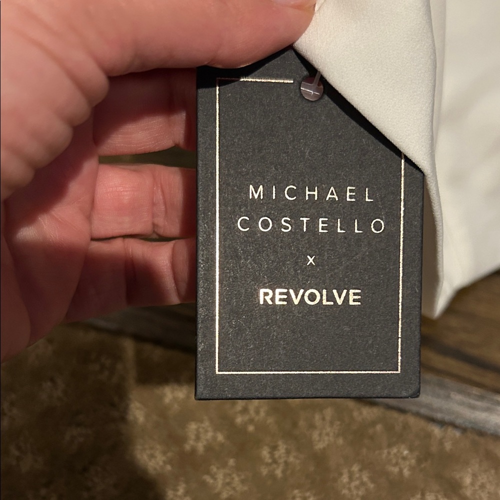 NWT Michael Costello X Revolve Elegant “Ava”White One-Shoulder Dress Size XS - Picture 6 of 8